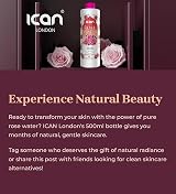 Ican London Natural Rose Water 500ml Pure Skincare Toner Aromatherapy Mist view 6
