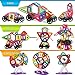 Frolk Magnetic Building Blocks Set - 123 Piece :Colorful Tiles, Educational Cards, Wheels .Educational Toy for Girls and Boys. Premium Gift for Kids.