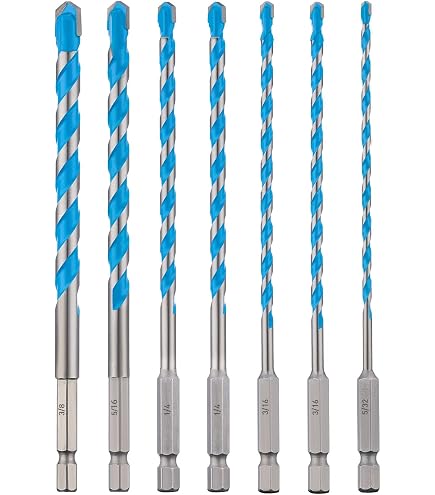 CoCud Mèches Perceuse Maçonnerie 3mm Carbure Croix - Queue Hex 1/4 - Lot 2 Pièces - Béton Carrelage