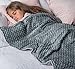 5lb Weighted Blanket with Dot Minky Cover for Kids (Inner Light Gray/Cover Gray & Light Gray, 36
