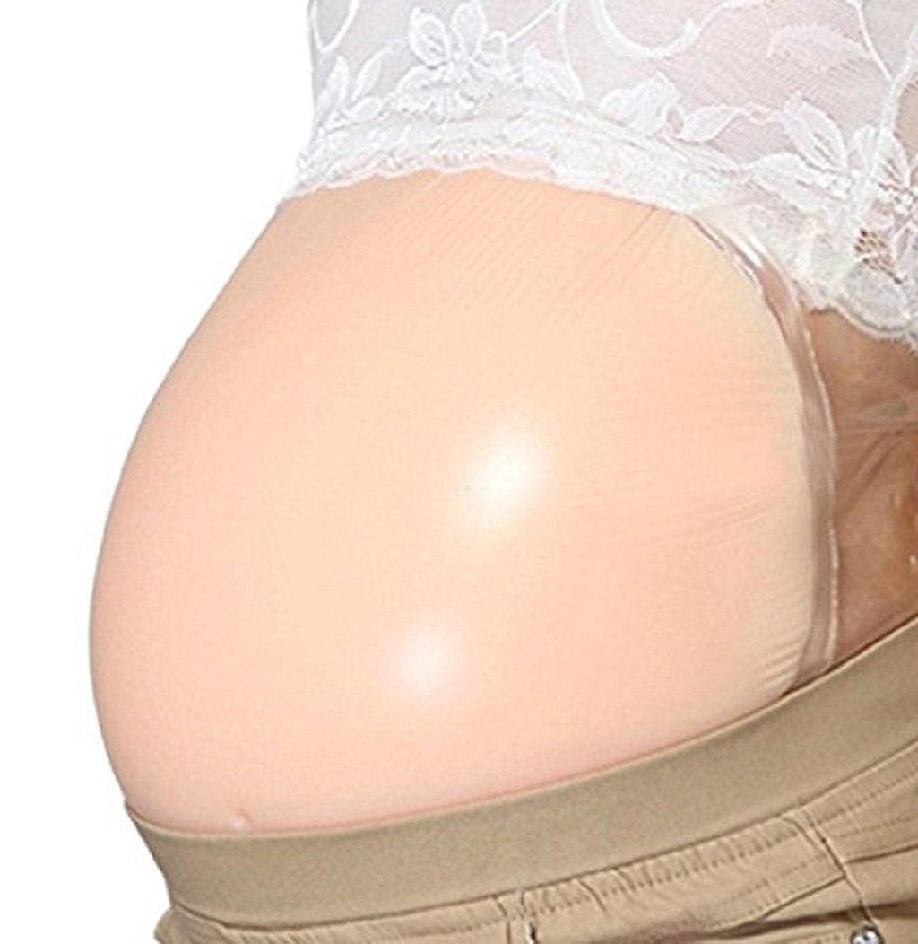 Silicone False Belly, Cosplay Props, Soft Fake Pregnant Tummy, Artificial Pregnancy Bump, 5-7 month, 1900g