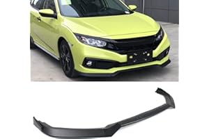 CUZTOM TUNING Black 3 Pieces JDM Style Front Bumper Lip Spoiler Splitter Compatible with 2019-2021 Honda Civic LX EX EX-L Touring Sport Coupe and Sedan