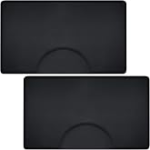 Saloniture 3 ft. x 5 ft. Salon &amp; Barber Shop Chair Anti-Fatigue Floor Mat - Black Rectangle - 1/2 in. Thick - 2 Pack