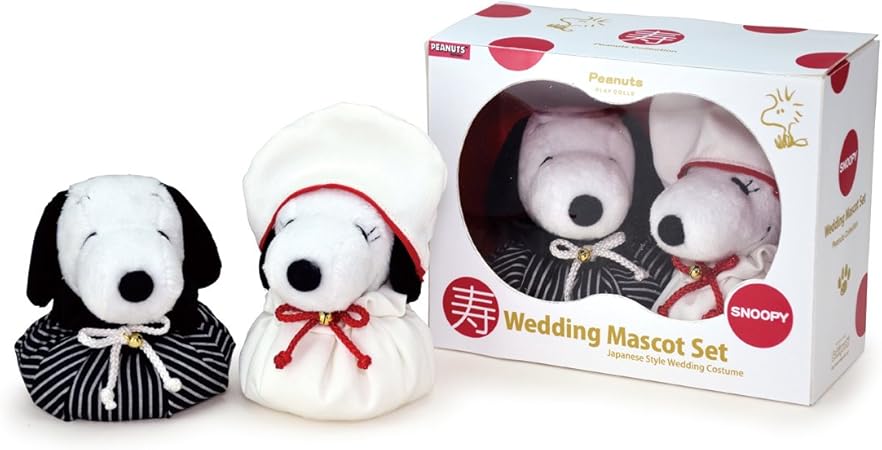 Amazon Peanuts ピーナッツ スヌーピー ベル ウェディングマスコットセット 和装 ぬいぐるみ 高さ14cm ぬいぐるみ おもちゃ
