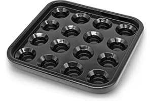 MoyanSuper Billiard Ball Storage Tray – Holds 16 Regulation 2-1/4" Pool Balls, Plastic Rack for Standard Size Sets, Great for Game Rooms, Bars, and Pool Halls