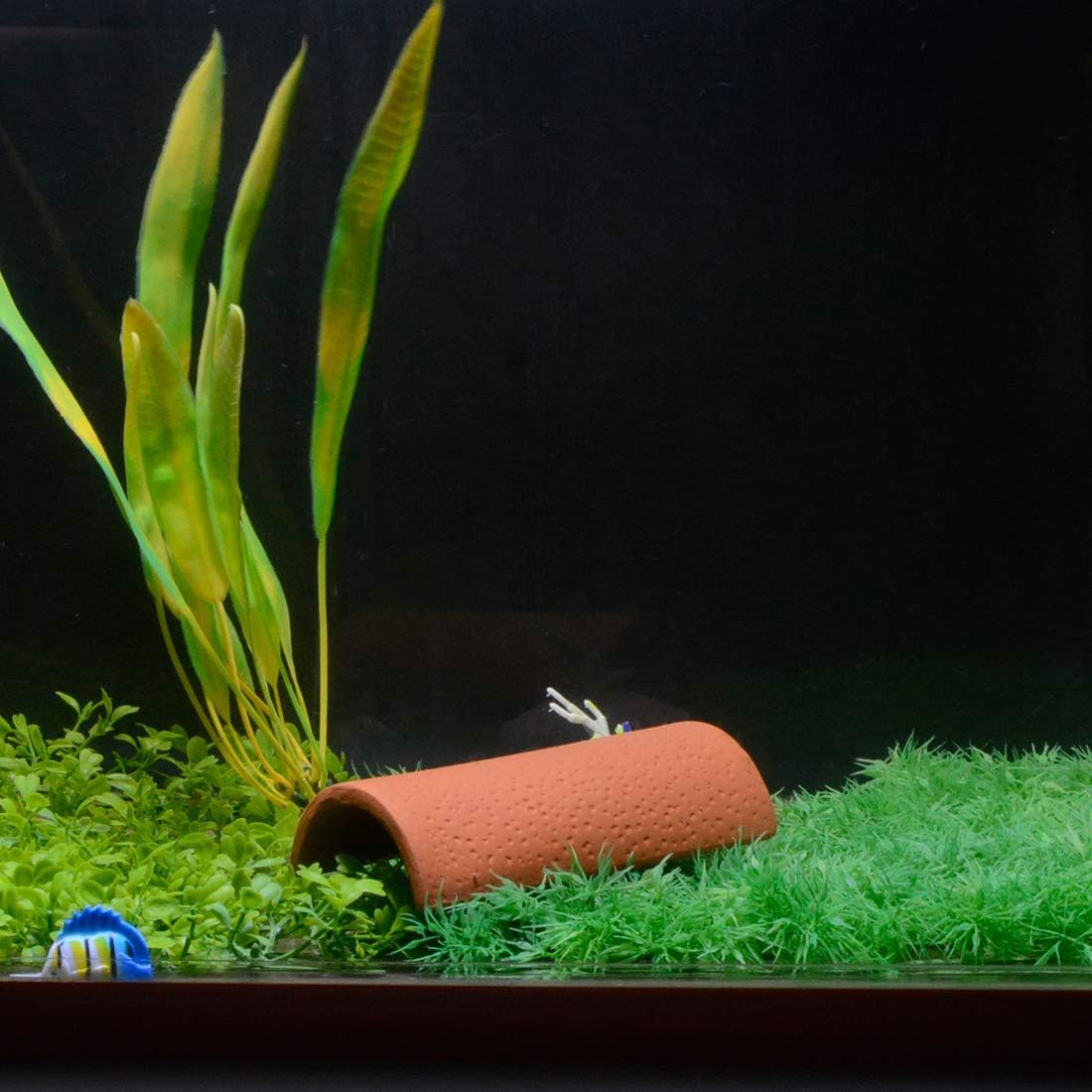 Amazon Uotyle 水槽 オブジェ アクアリウム オーナメント 熱帯魚 爬虫類 エビ土管 洞窟の隠れ家 陶土製 癒し水景 造園 産卵 U形 Uotyle オーナメント 通販