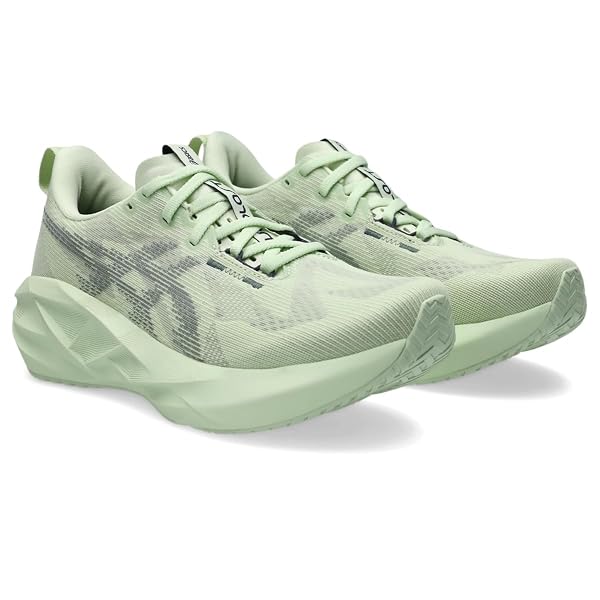 ASICS WOMEN’S NOVABLAST 5 RUNNING SHOES, 7, WHISPER GREEN/MONUMENT BLUE
