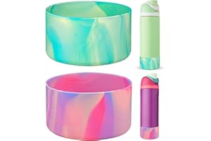 HEYSKAY 2PCS Silicone Boot for Owala Flask Water Bottle 24oz 32oz 40oz Anti-Slip Protective Sleeve for Owala Twist,FreeSip and Flip Stainless Steel Water Bottle BPA-Free Boot Bottom Base