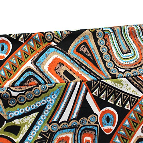 Women Glamorous High Waist Summer Beach Flower Skirt Maxi Skirt Long Skirt(Retro Print), M - Thumbnail 5