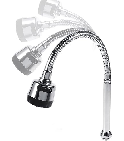 360° Swivel Kitchen Faucet Sprayer – 304 Stainless Steel Aerator With Dual-Function Spray & Chrome Finish