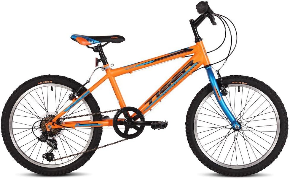 orange and blue bike