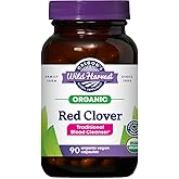Oregon's Wild Harvest Red Clover Capsules, Non-GMO Organic Herbal Supplements, 90 Count,Organic Red Clover Blossoms and Leaf (Trifolium pratense), Non-GMO Vegan Capsules and Nothing Else