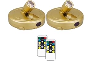 ARIXINKS 2Pack Wireless Battery Spotlight Indoor for Plants with Remote, Led Picture Painting Lights for Wall Art Display Decor,Puck Uplight for Trees Stick Indoor Spot Led Accent for Gallery Hallway Dimmable