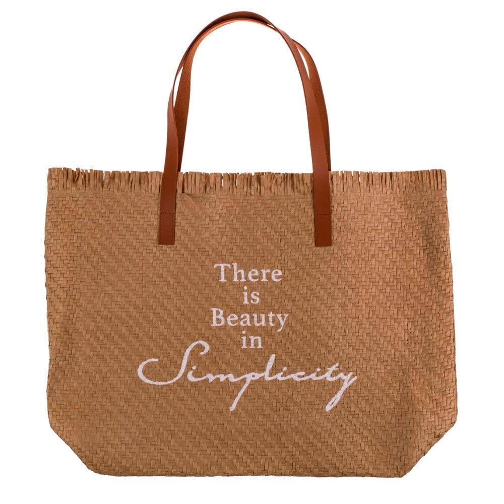 OOTB Woven Straw Bag Phrases 52 x 38