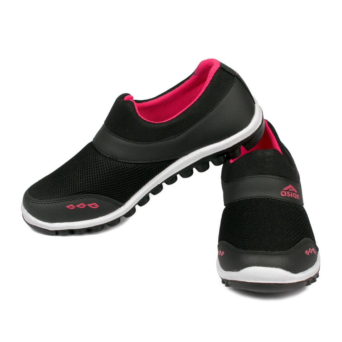 asian shoes riya-04 black rani pink canvas women shoes