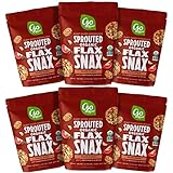 Go Raw Superfood Flax Snax, Gluten Free Crackers, Zesty Pizza | Keto | Organic | Vegan | Paleo | Natural (6 Bags)