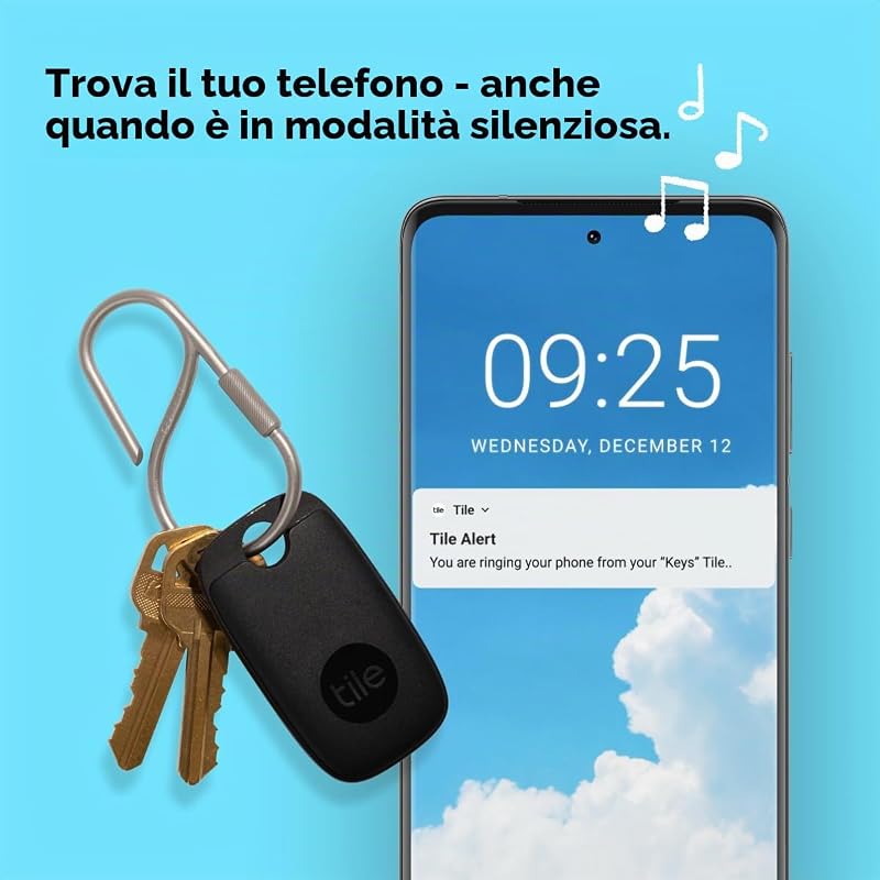 Pro (2022) Bluetooth Trova oggetti, 1 Pezzo, Portata di rilevamento 120 m, compatibile con Alexa e Google Smart Home, iOS e Android, Trova chiavi, telecomandi e altro, nero