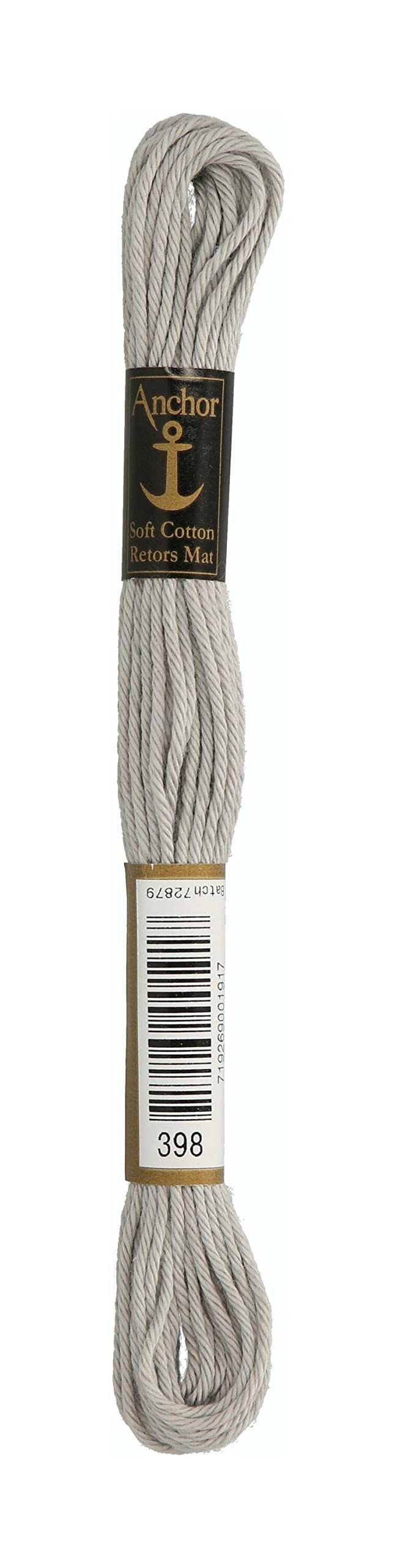 Anchor 4335000-00398 Embroidery Thread, 100% Cotton, Grey, 10 m
