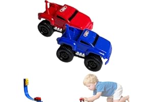 FMNGOP Magnetic Wall Climbing Toy Car,Magnetic inertial Wall car, Anti-gravitys Wall Climbings Car,Can Drive Vertically (RED+Blue)