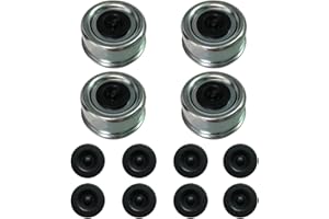 Fenaetimo Trailer Axle Grease Cap, 4Pcs Trailer Bearing Dust Cap 2.72" with Extra 8 Rubber Plugs, Trailer Axle Hub Grease Cover for 7,000 to 8,000 lb Trailer Dexter Lube RV Camper