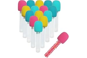 WETEPUXI 16 Sets Microphone Candy Tubes Colorful Fake Prop,Microphone Candy Tube Karoke Theme Party for Disco Singer Stage Pr