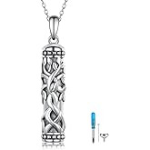 Peireara Tree of Life Urn Necklace for Ashes for Women 925 Sterling Silver Urn Necklace for Ashes Cremation Jewelry for Ashes Memorial Keepsake Cremation Jewelry Gifts for Women