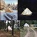 playdo Waterproof 4 Season Canvas Tent Bell Tent Yurt Tent with Stove Jack Hole for Outdoor Camping for 4/6/8/10/12 Persons (4M-13.1FT)