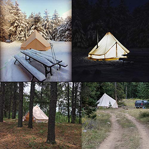 PlayDo 4Season Waterproof Cotton Canvas Bell Tent Wall Yurt Tent with
