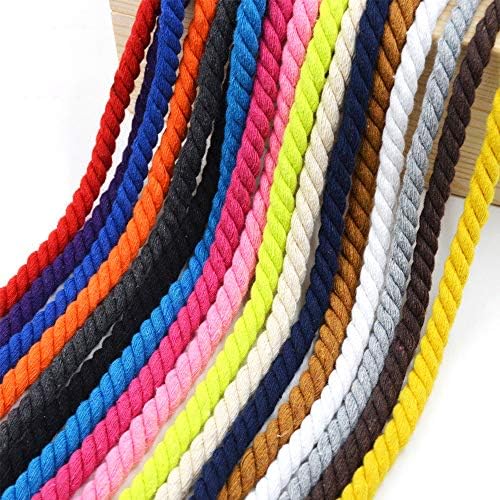 Natural Twisted Cotton Rope Soft Triple-Strand Twisted Cotton Rope for Sports,Decor,Pet Toy, Crafts&Indoor Outdoor Use Dia1/8'',1/6'',1/5'',1/4'',3/8'',2/5'',1/2'',3/5'',4/5''and25/50/100ft and 150ft