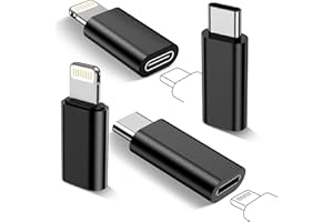 xiwxi【2*Lightning Female to USB C Male Charger Converter&【2*Type C Female to Lightning Male Adapter】 for iPhone 15 Pro Max Plus/14 13 12,Samsung,iPad Air,PD Fast Charging&Data Transfer,Not Audio/OTG