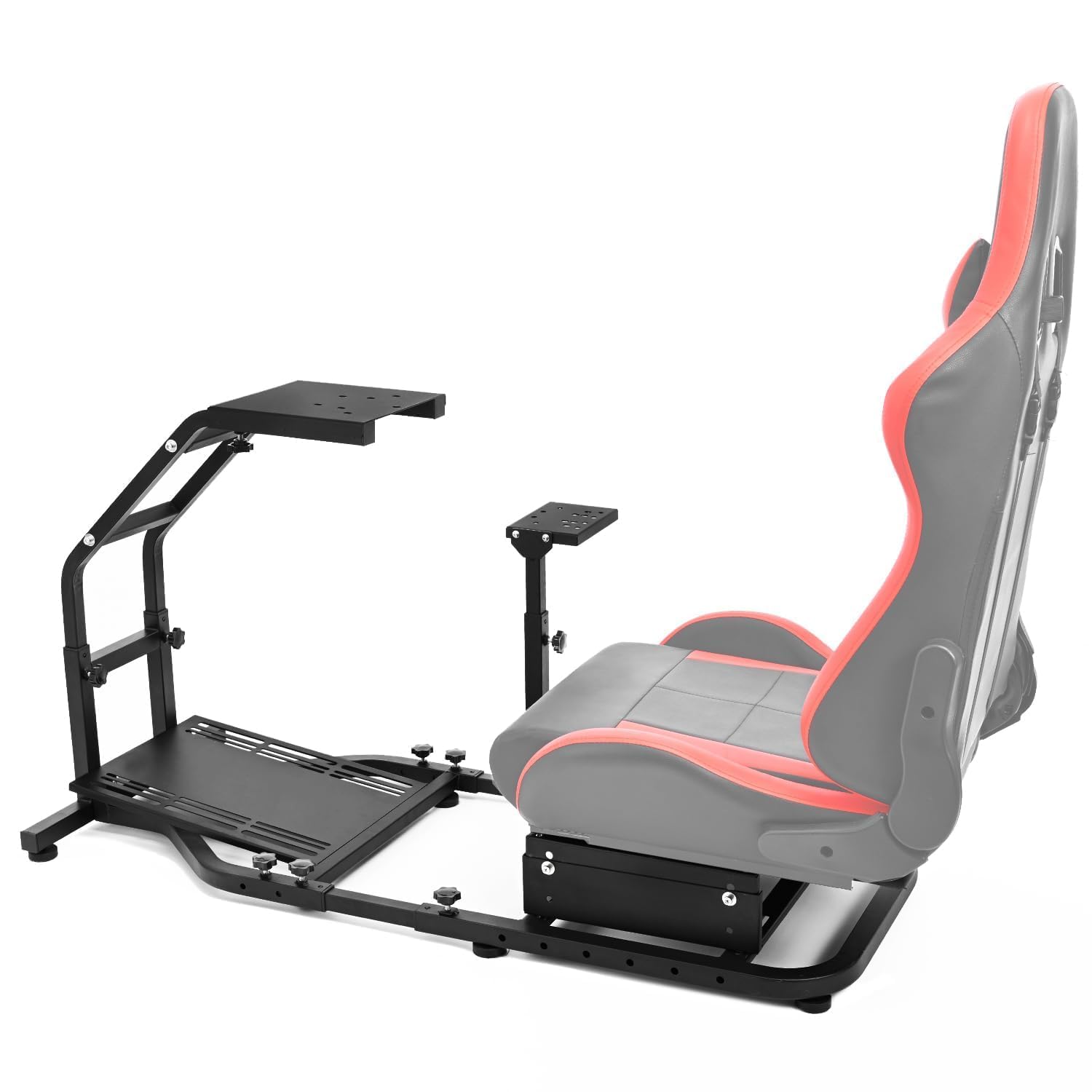Dardoo Racing Simulator Cockpit Gaming Frame Fits for Logitech/Thrustmaster/Fanatec G27 G29 G920 G923 T300,Adjustable Driving Steering Wheel Stand,Not Included Wheel, Pedal and Seat