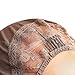 Bella Hair Undetectable Swiss Lace Front Wig Cap for Making Wigs with Adjustable Straps and Combs Medium Size Skin Color Dark Brown