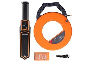 Pipe Locators, Handheld Pipe Blockage Scanner Detector with 30m Line/4 Probes for PVC Metal Water Pipes Clogging Tool