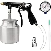 Car Undercoating Spray Gun, Air Rust Proofing and Undercoating Gun with Gauge & Suction Feed Cup & Spray Hoses for Spray Truc