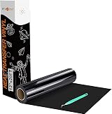 HTVRONT Black HTV Heat Transfer Vinyl 12x20ft Roll for Shirts & Crafts