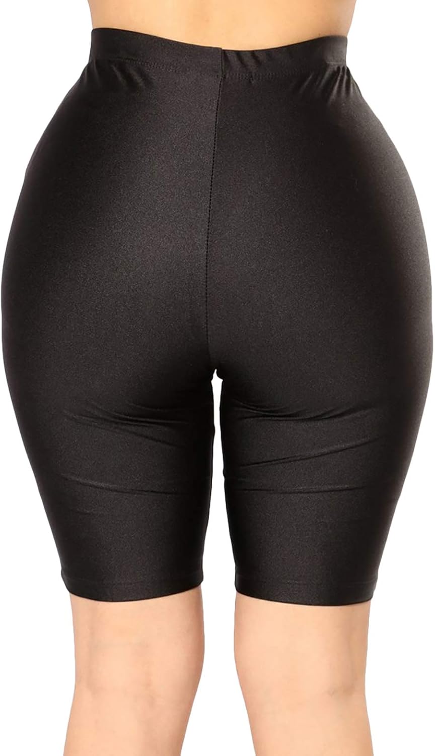 shiny yoga shorts