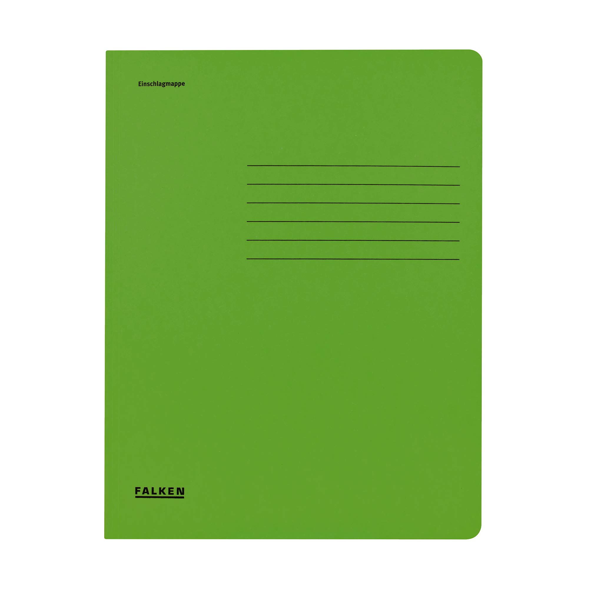 Exacompta - Ref 80004161001F - FALKEN - Recycled 3-Flap Folders - A4 (210 x 297mm) in Size, 320gsm Recycled Manilla, Holds Up To 200 Sheets - Green (Pack of 25)