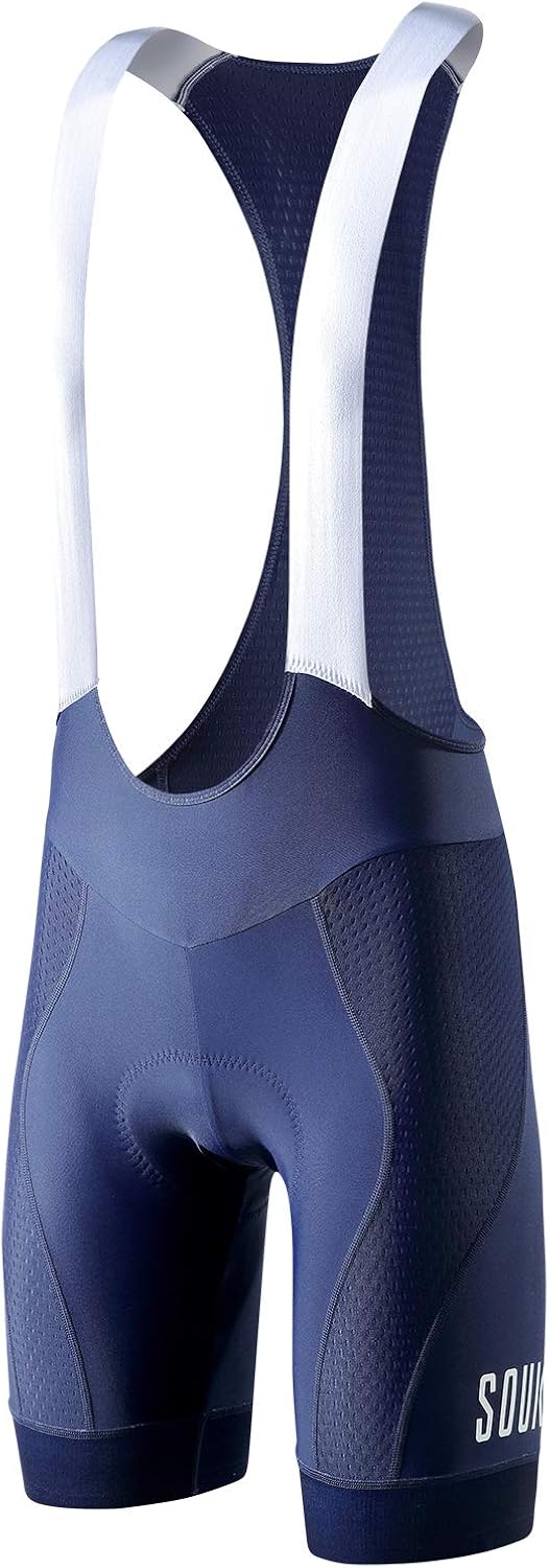 Souke Sports Men’s Cycling Bib Shorts 4D Padded Bike Biking Pants Breathable Compression Bicycle Tights: Clothing