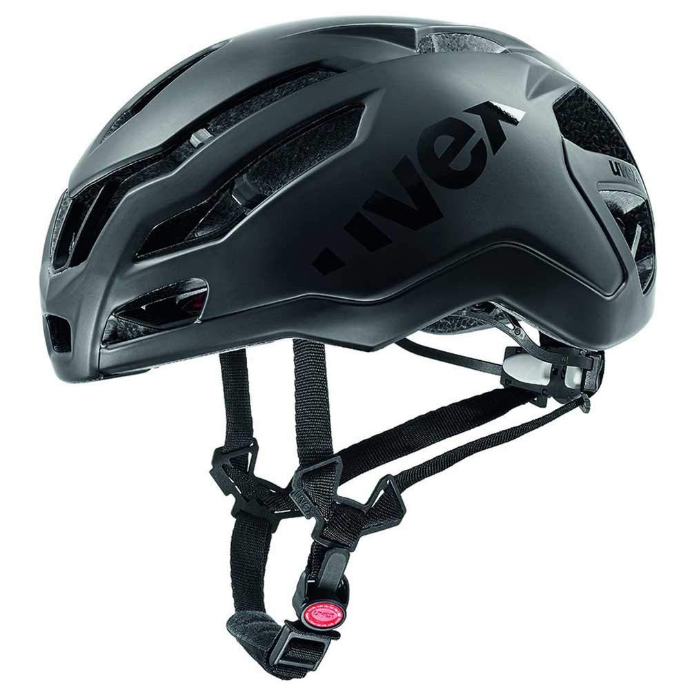 uvex Race 9 - Extremely Lightweight Performance Bike Helmet for Men & Women - Aerodynamic Ventilation - Optimized Ventilation - all Black Matt - 53-57 cm
