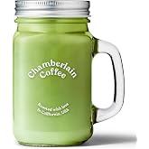 Chamberlain Coffee Cold Brew Mason Jar Mug with Lid for Coffee, 16 Ounces