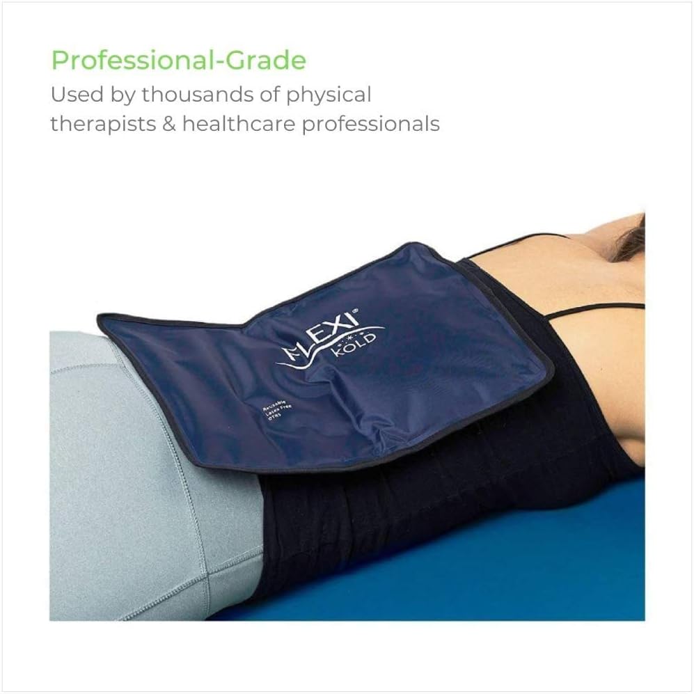 FlexiKold Gel Ice Pack (Standard Large: 10.5" x 14.5") - Two (2) Reusable Cold Therapy Packs (for Pain and Injuries to Knee, Shoulder, Foot, Back, Ankle, Neck, Hip, Wrist) - 6300-COLD: Health & Personal Care