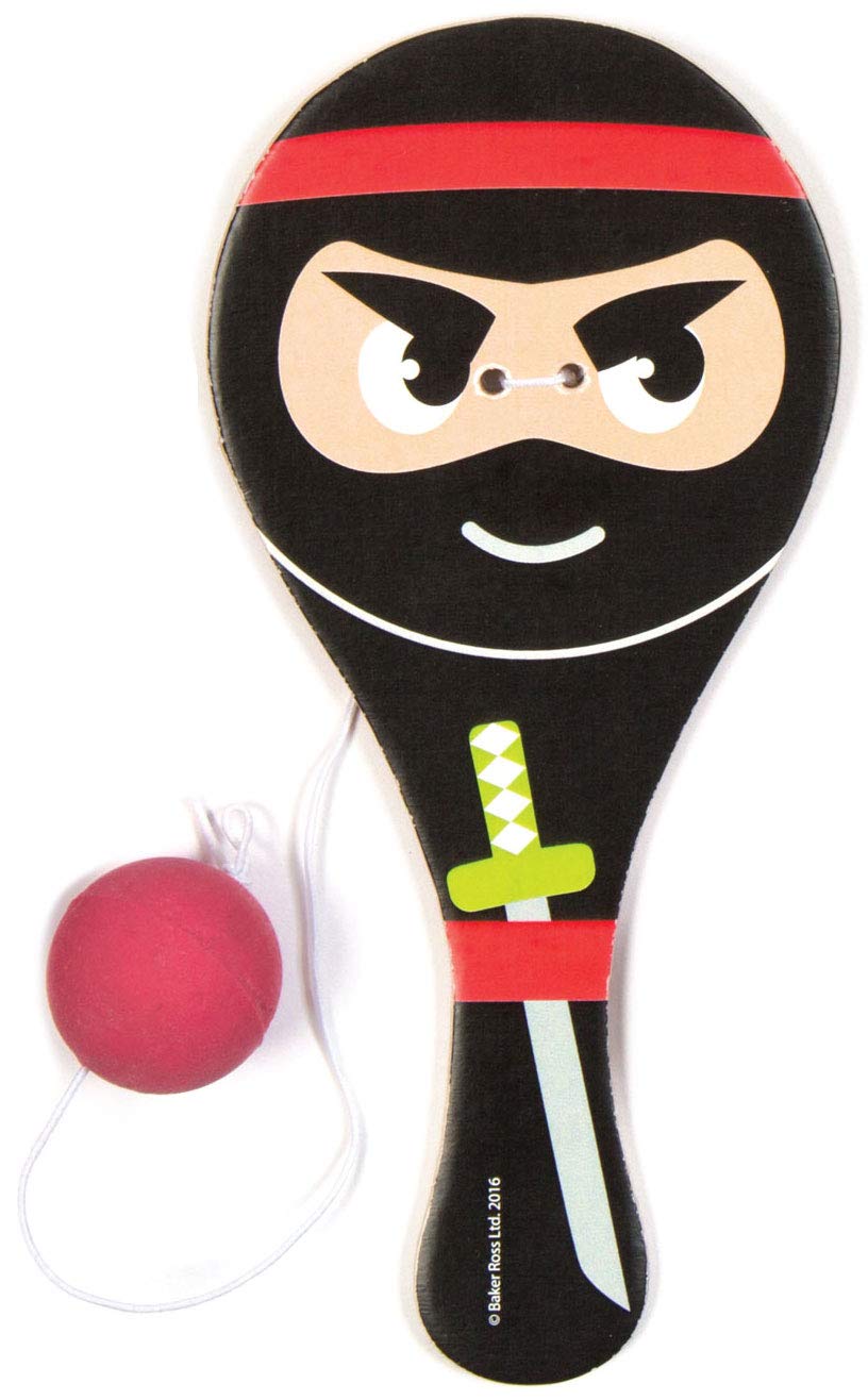Baker Ross AC849 Ninja Paddle Bat and Ball, for Kids Party Bags Small Gifts or Outdoor Play (Pack of 4), Assorted - Image 5
