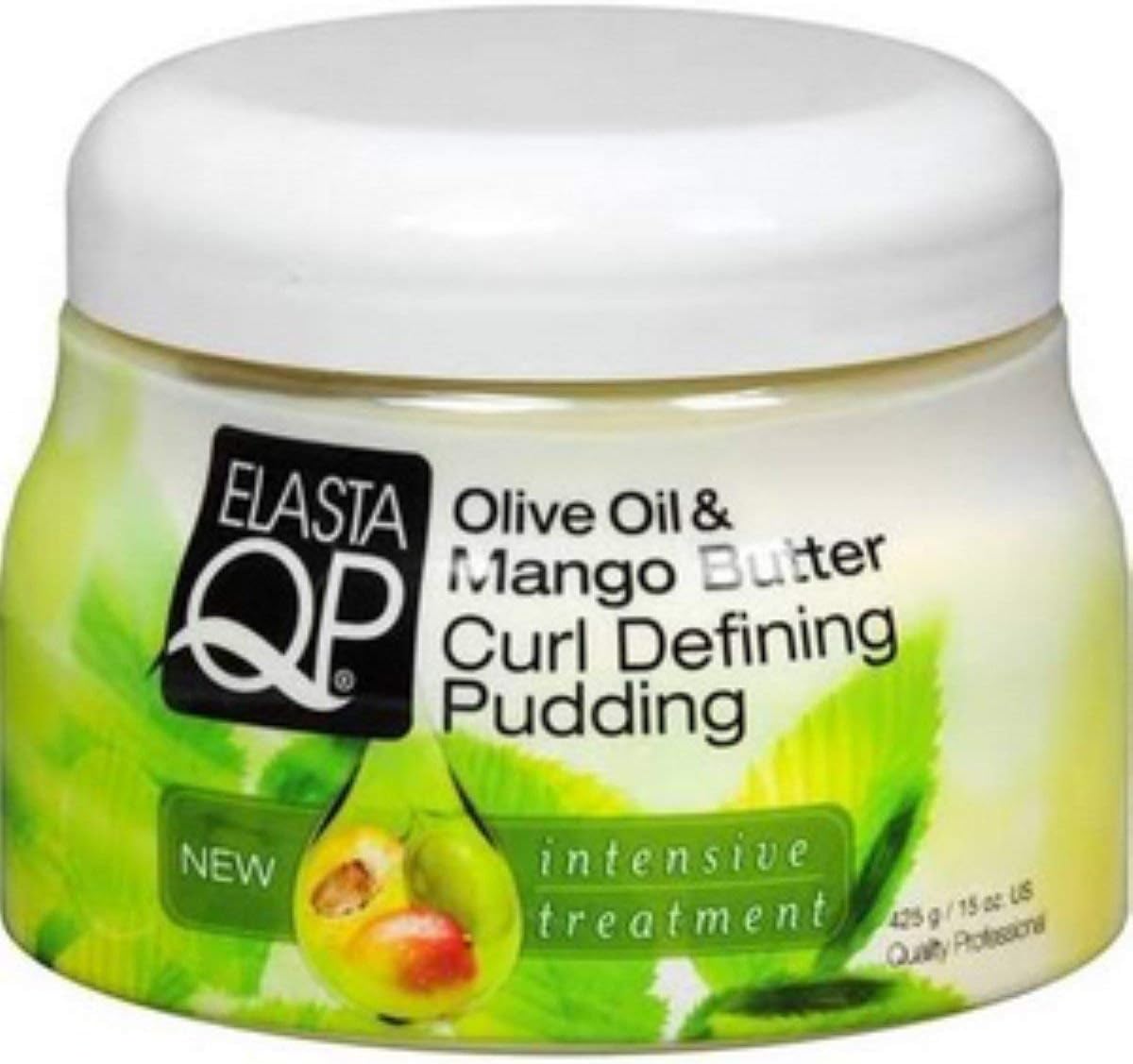 Elasta QP Olive Oil and Mango Butter - Curl Defining Pudding, 15 oz (Bundle of 3)