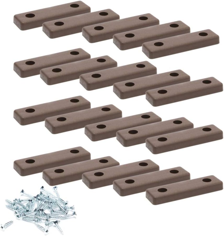 20 x Floor spacers/Furniture Pads/Screw-on Furniture feet, Brown, Pack of 20