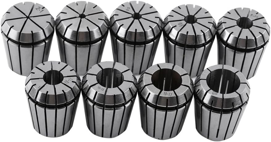 9pcs ER32 High Precision Collet Set for CNC Engraving Machine and Milling Lathe Tool 2-20mm