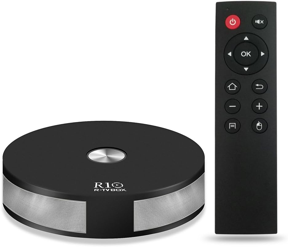 4GB RAM 32GB ROM, R-TV BOX R10 Android 8.1 OS TV Box, RK3328 Quad-Core CPU, 2.4G/5.0G WIFI LAN Bluetooth (4G 32G)