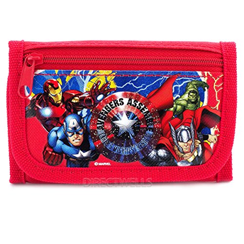 Marvel Avengers Red or Black Trifold Wallet Randomly - 1 WALLET - //coolthings.us