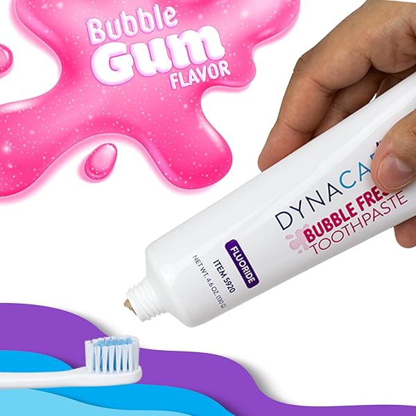 DYNACARE BUBBLE FRESH FLUORIDE KIDS TOOTHPASTE, BUBBLEGUM FLAVOR, CAVITY PROTECTION, DAILY ORAL HYGIENE – 4.6 OZ., 1 COUNT