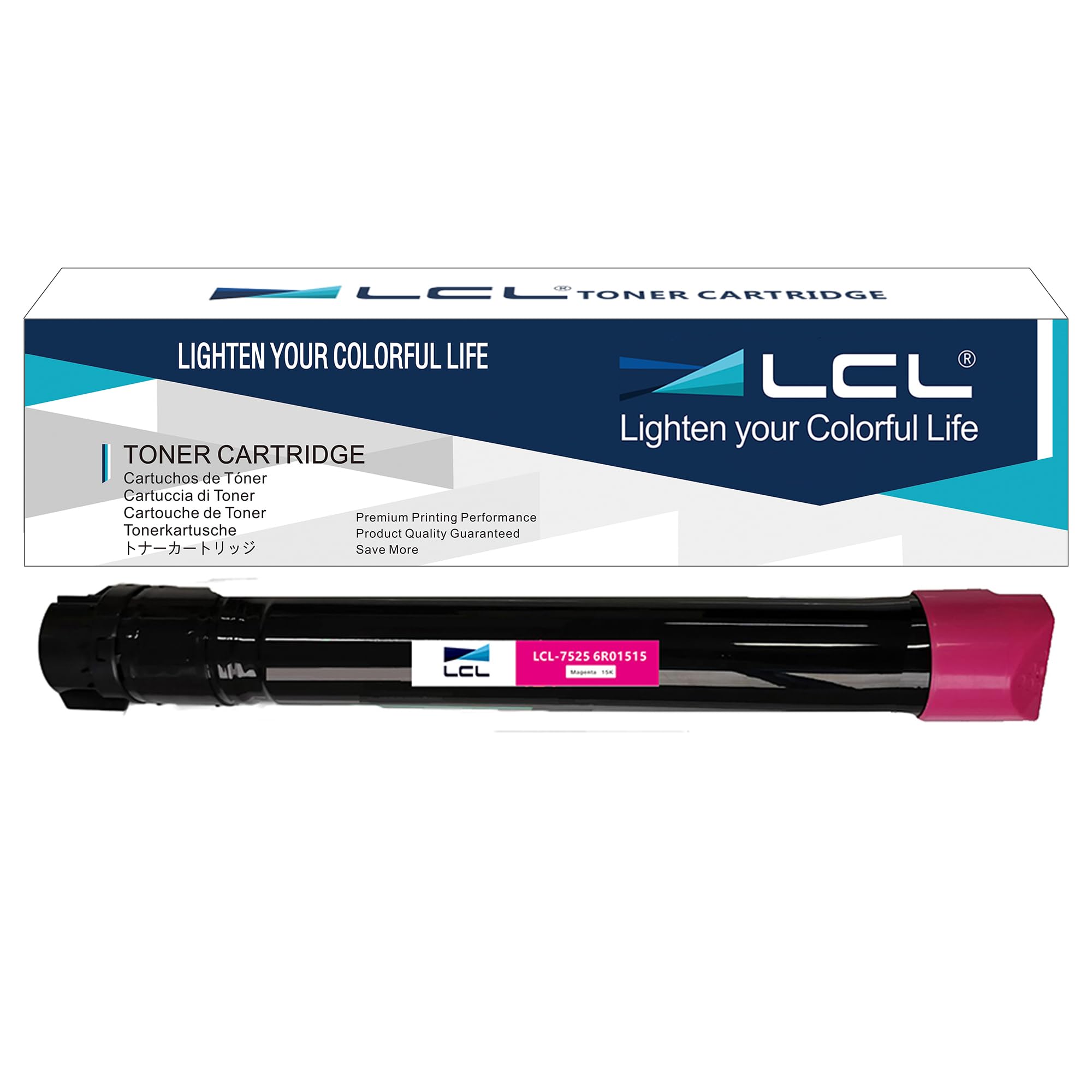LCL Compatible Toner Cartridge for WorkCentre 7525 7530 7535 7545 7556 7830 7835 7845 7855 006R01515 6R01515 Replacement for Xerox WorkCentre 7525 7530 7535 7545 7556 7830 7835 7845 7855 (1PK Magenta)