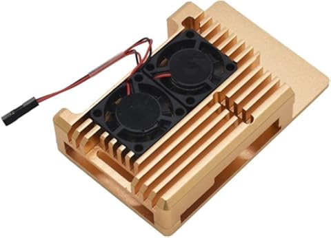 ZXC Aptos for la Frambuesa Pi 3 Modelo B + refrigeración Shell aleación del Metal de Aluminio de la Caja de Ventilador del radiador